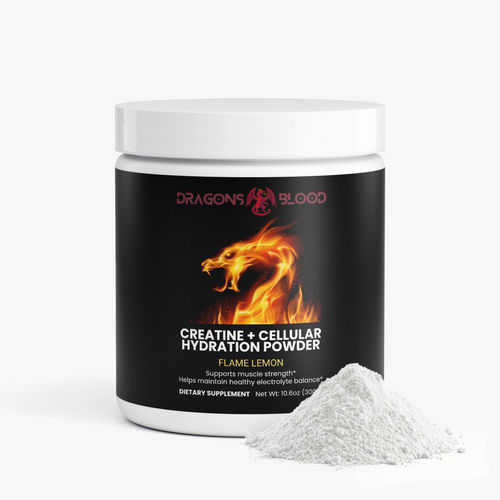 🔥 DRAGONS BLOOD CREATINE + CELLULAR HYDRATION (FLAME LEMON)